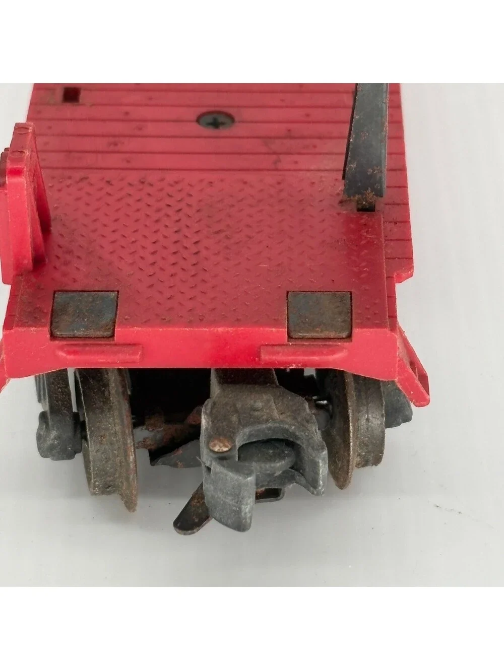 Vintage Lionel 6414 Red Auto Loader Flatcar O Gauge Train Car For Repair